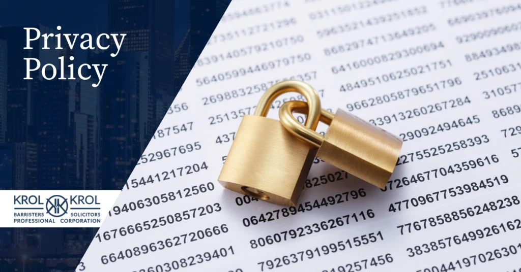 Privacy Policy at Krol & Krol